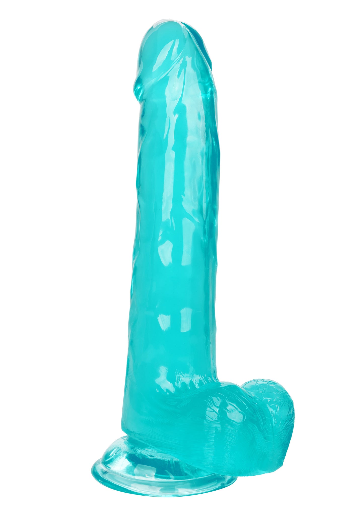 Fallo con ventosa e testicoli vaginale anale Queen Size Dong 8 Inch