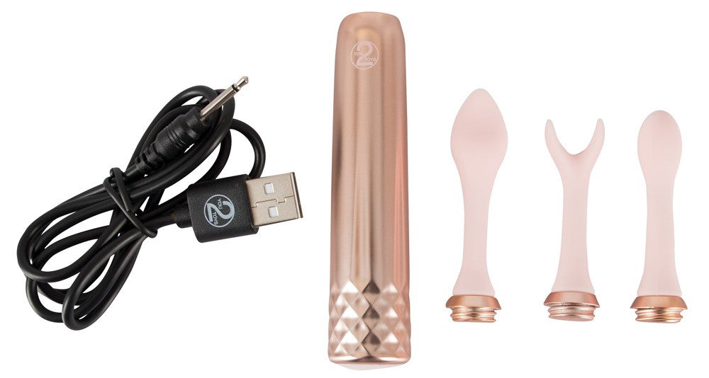 Vibratore per coppie Stimulator with 3 attachments