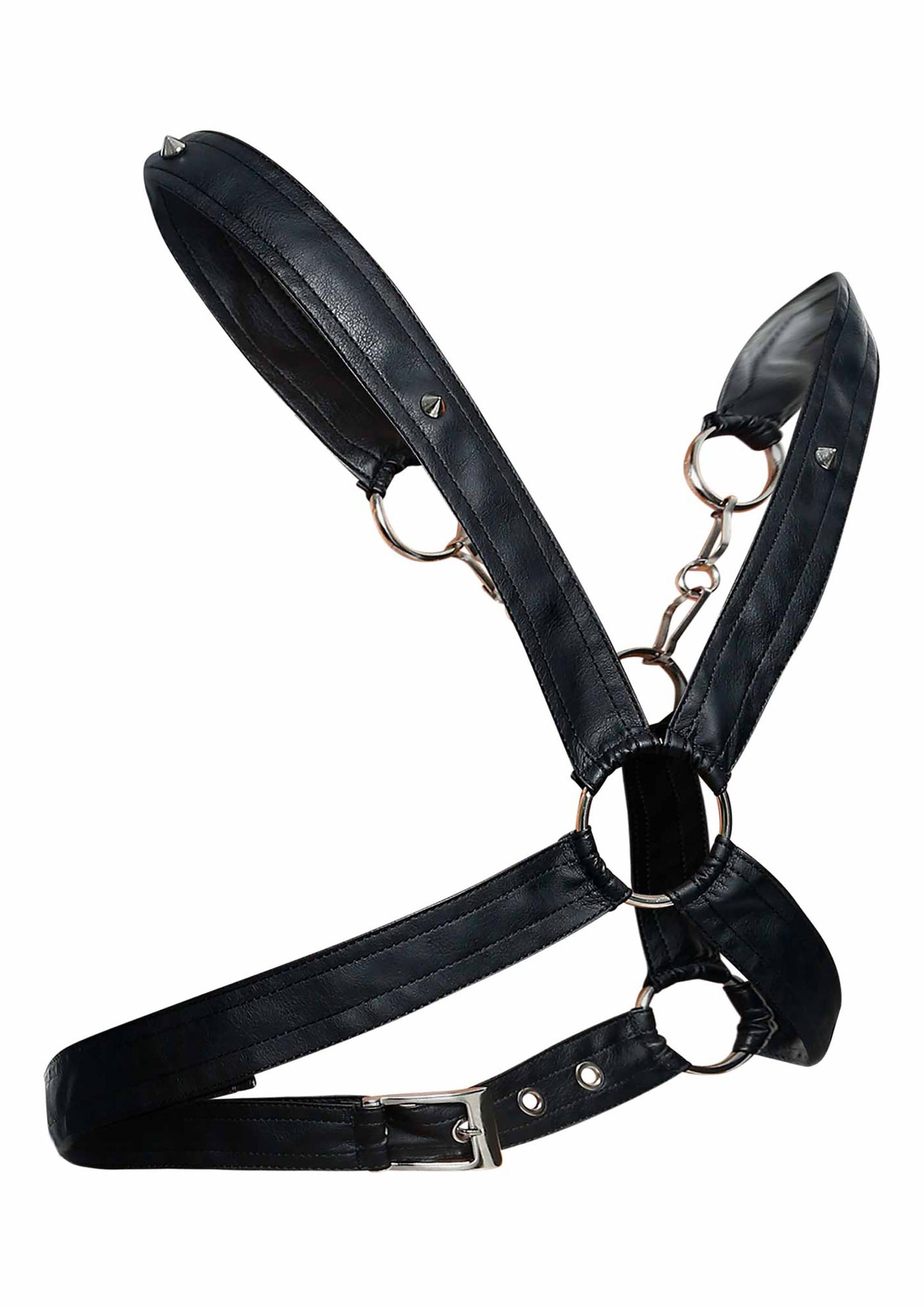 Pettorina nera in ecopelle DNGEON Cross Chain Harness