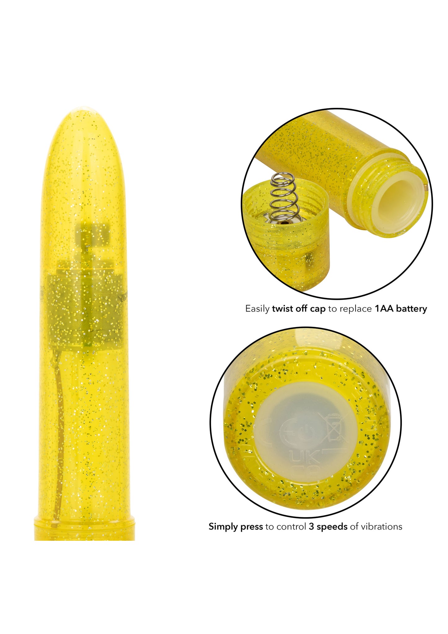 Vibratore mini giallo Sparkle Mini Vibe