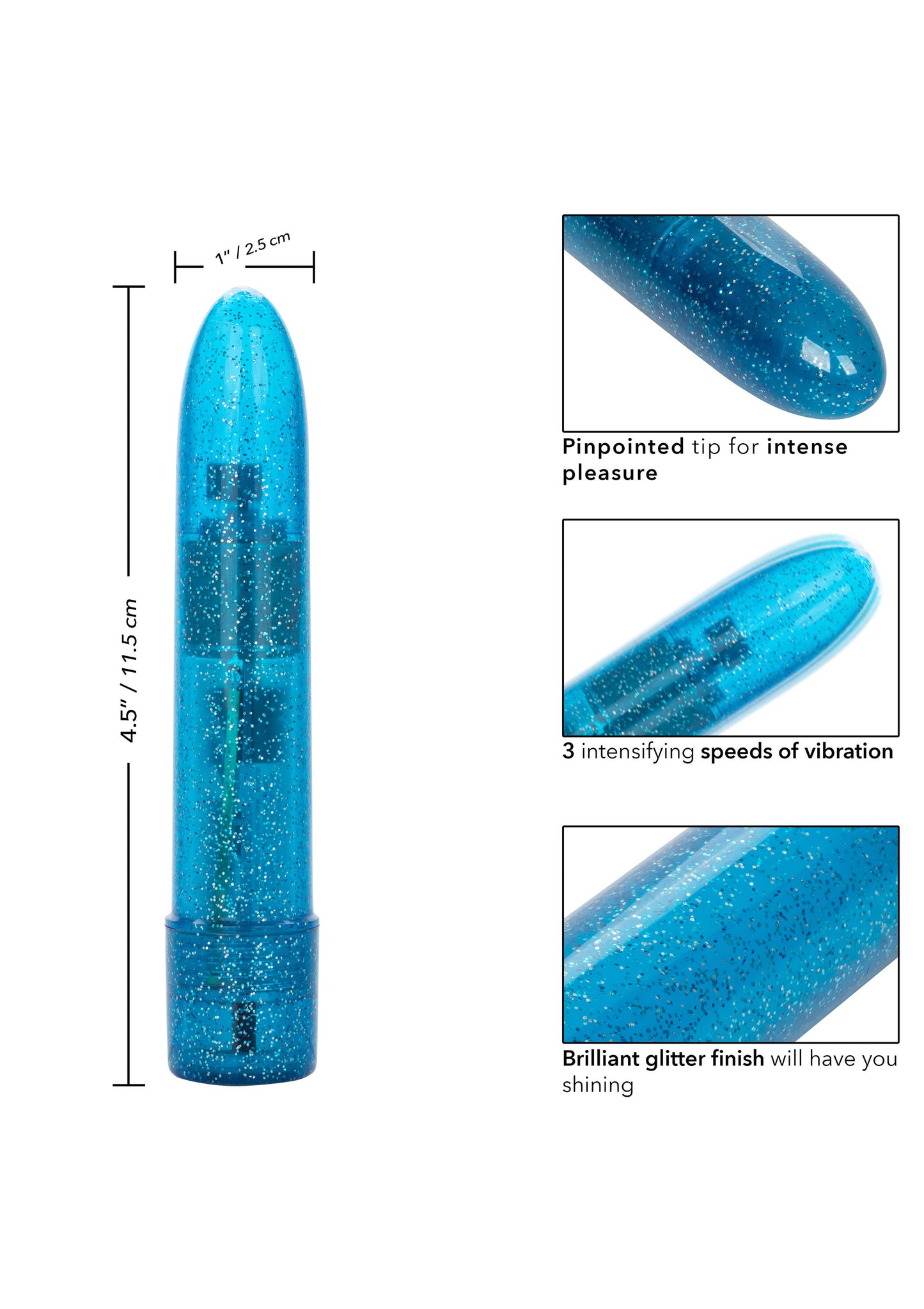 Vibratore mini blu Sparkle Mini Vibe