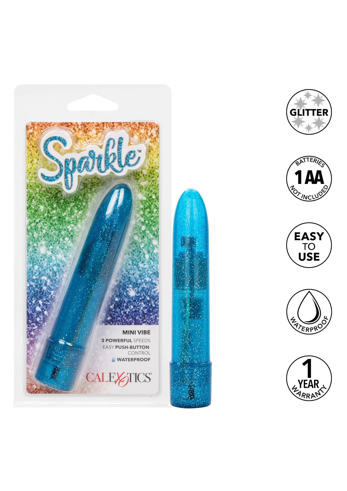 Vibratore mini blu Sparkle Mini Vibe