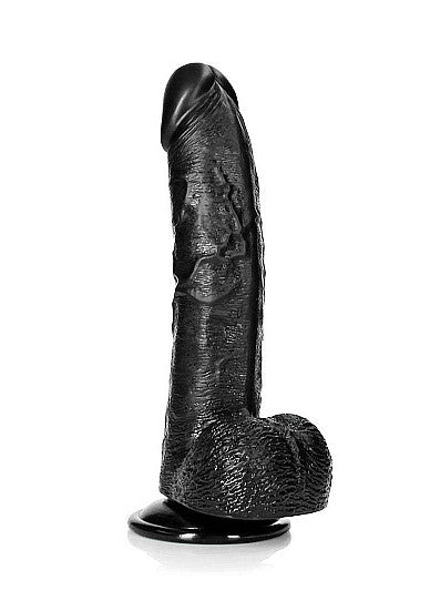 Fallo realistico nero Dildo with Balls and Suction Cup - 8''/ 20,5 cm