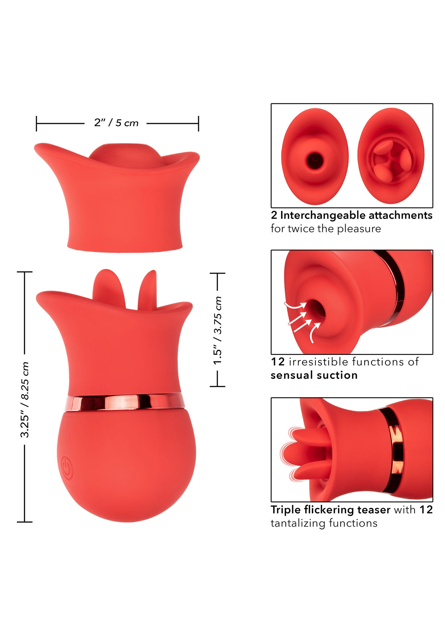 Stimolatore lingua vibrante French Kiss Suck & Play Set