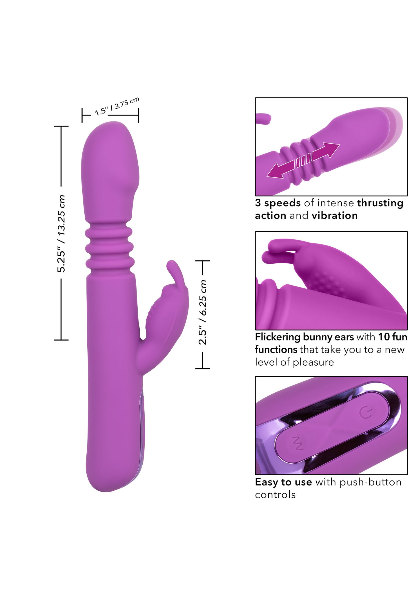 Vibratore vaginale Elite Thrusting Rabbit