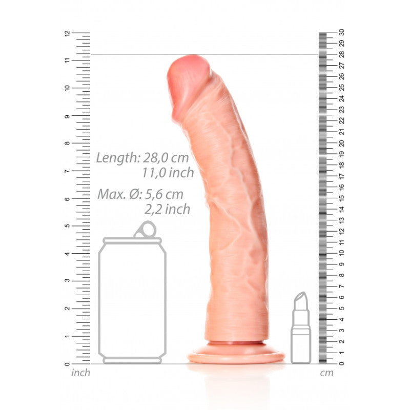 Fallo big CURVED REALISTIC DILDO WITH SUCTION CUP - 10''/ 25,5 CM