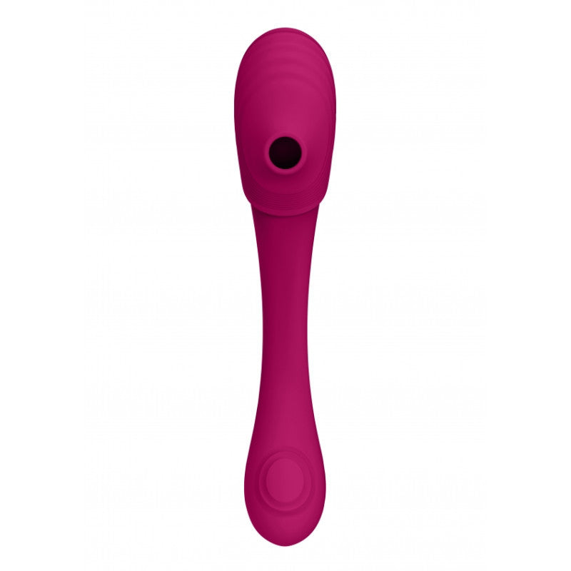 Vibratore vaginale Double Ended Pulse Wave Air-Wave Bendable Vibrator Pink