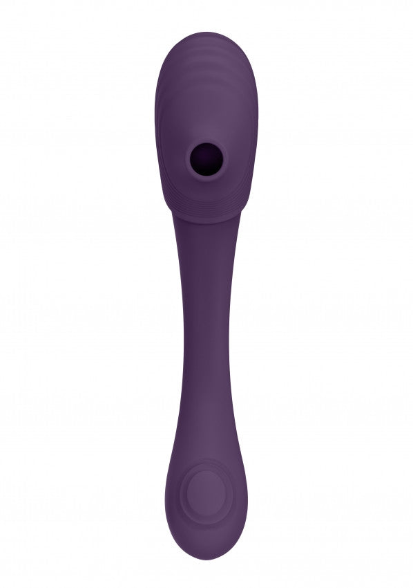 Vibratore vaginale Double Ended Pulse Wave Air-Wave Bendable Vibrator Purple