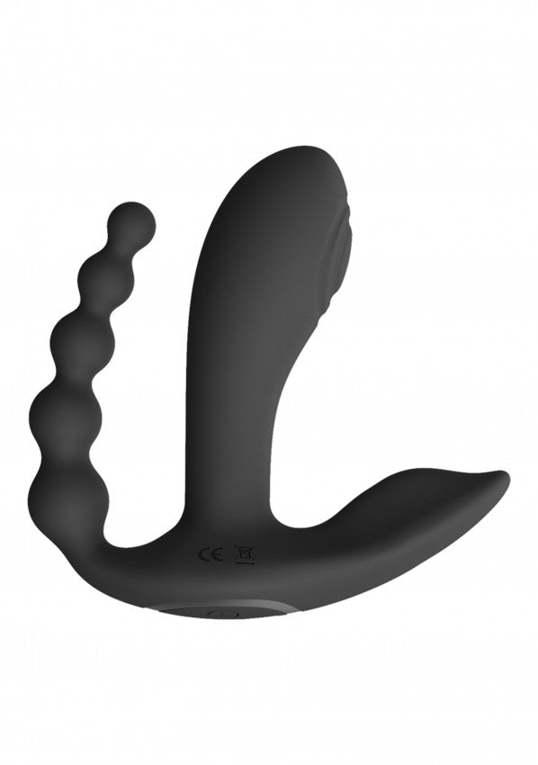 Vibratore doppio vaginale anale Kata - Black