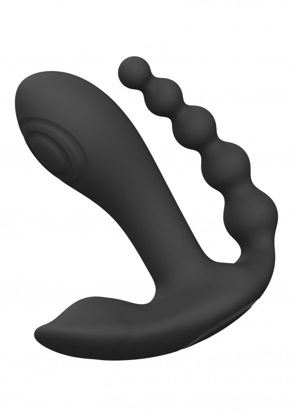 Vibratore doppio vaginale anale Kata - Black