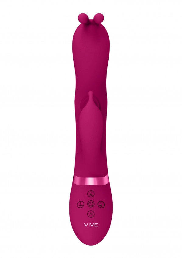 Vibratore vaginale rabbit Triple Action Vibrating Rabbit with PulseWave Shaft Pink