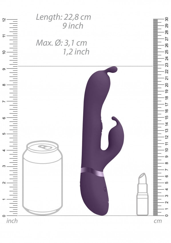 Vibratore vaginale rabbit Triple Action Vibrating Rabbit with PulseWave Shaft Purple