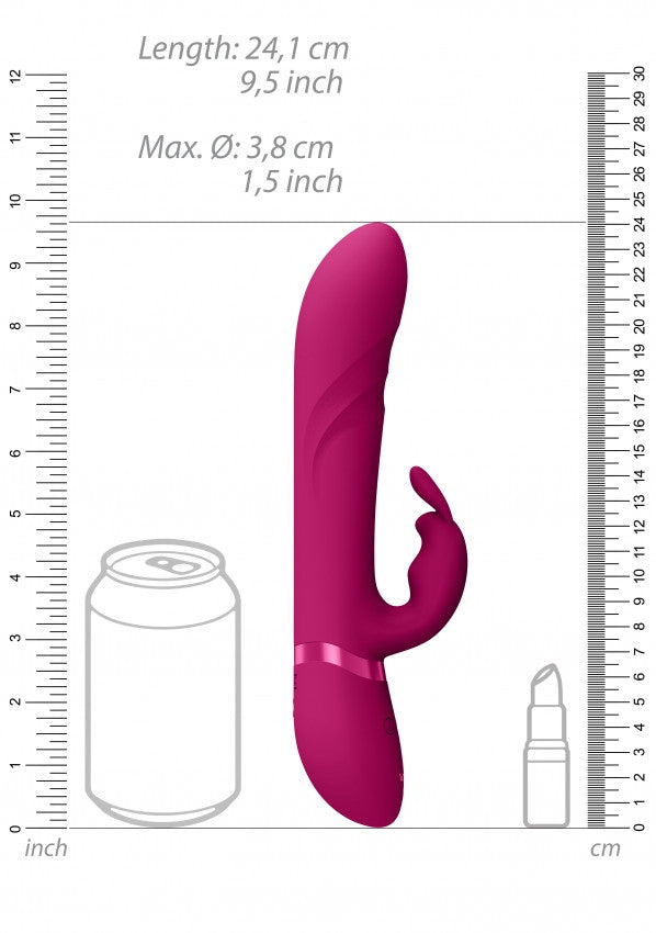 Vibratore vaginale rabbit Vibrating and Rotating Beads, G-Spot Rabbit Pink