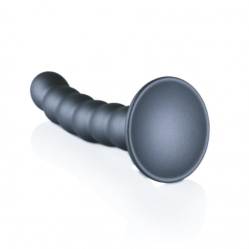 Dildo vaginale con ventosa a sfere Beaded G-Spot Dildo 5'' / 13 cm Gun Metal