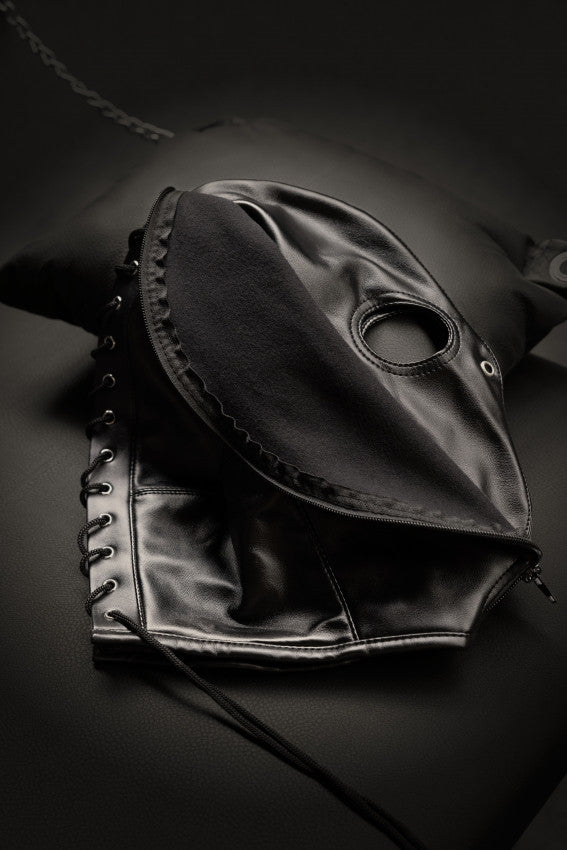 Maschera bondage con cerniera Zip-up Bondage Mask Black