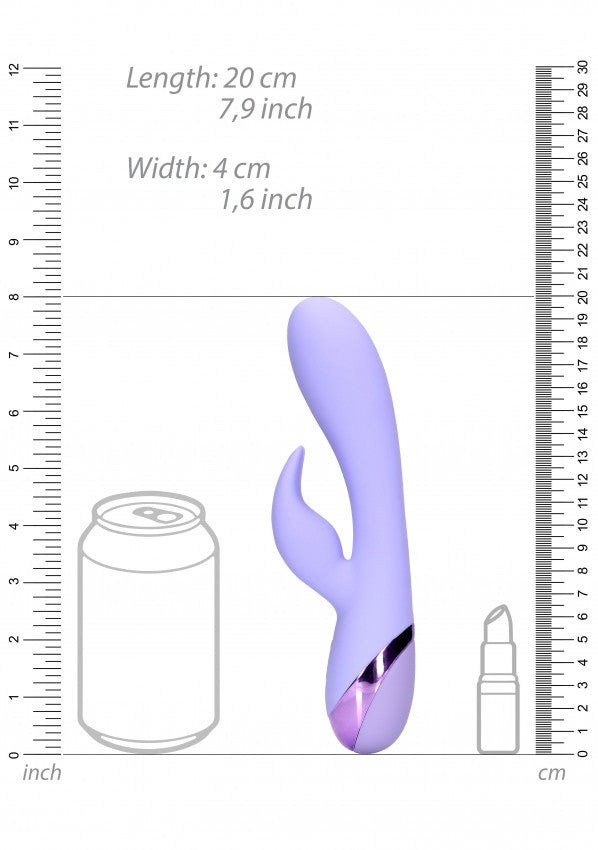 Vibratore vaginale Smooth Silicone Rabbit Vibrator Digital Lavender