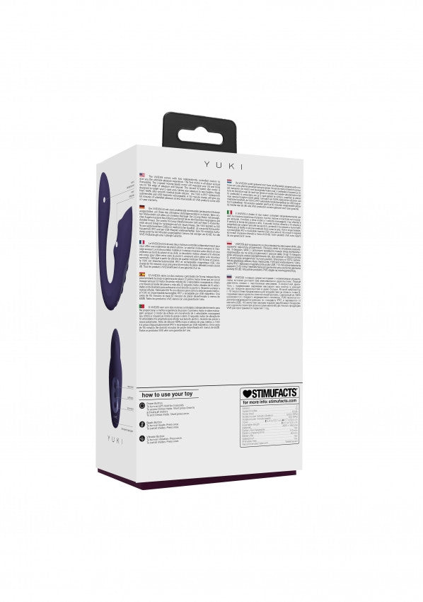 Vibratore vaginale Yuki Dual Motor G-Spot Vibrator with Massaging Beads Purple