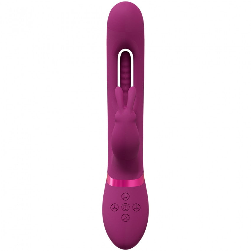 Vibratore rabbit Mika Triple Motor Vibrating Rabbit with Innovative G-Spot Flapping Stimulator Pink