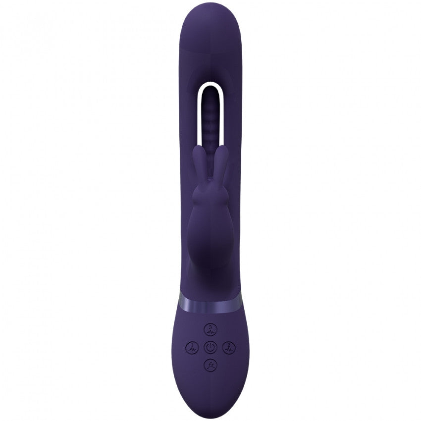 Vibratore rabbit Mika Triple Motor Vibrating Rabbit with Innovative G-Spot Flapping Stimulator Purple
