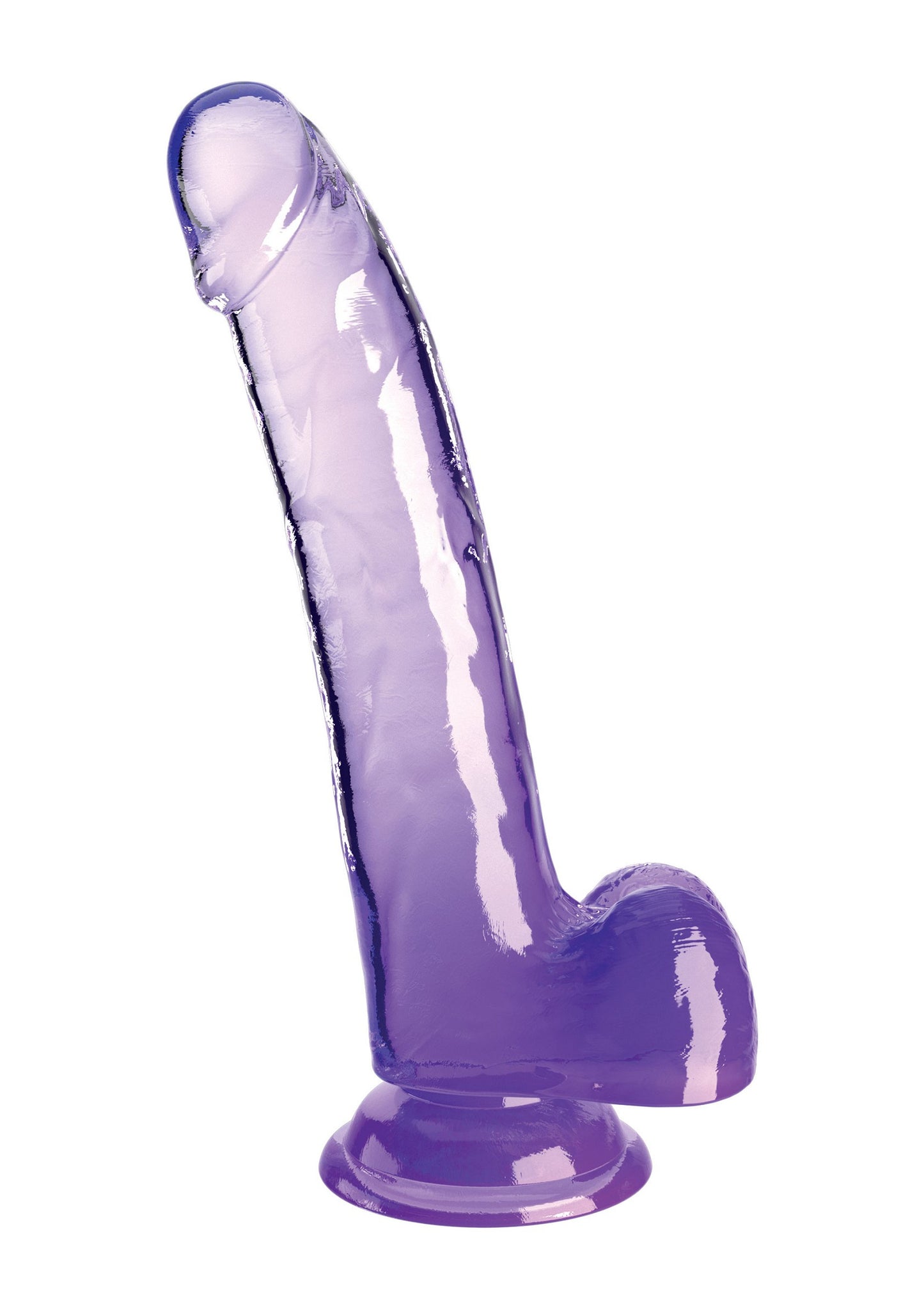Fallo realistico con ventosa King Cock Clear 9 Inch Balls purple