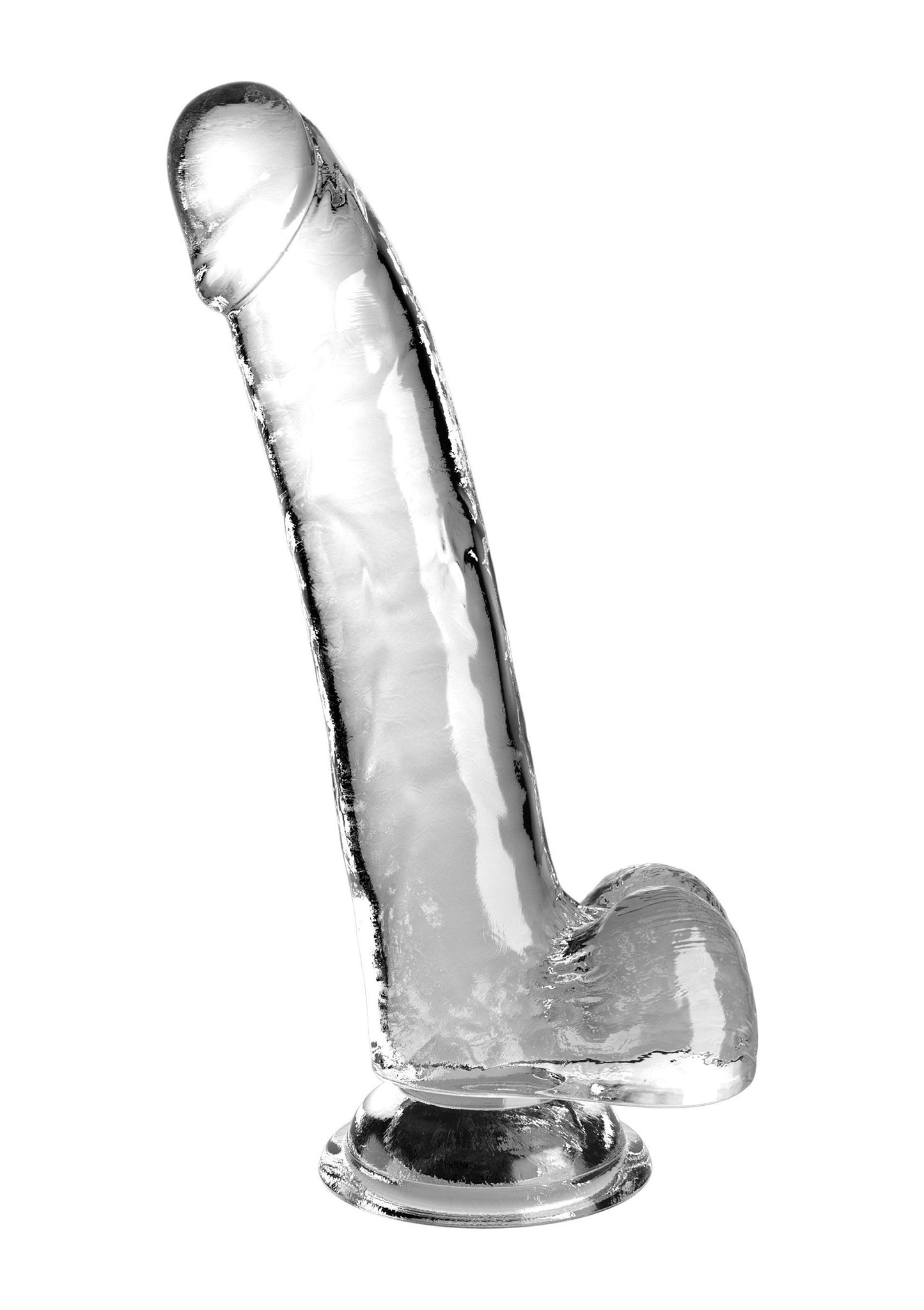 Fallo realistico con ventosa King Cock Clear 9 Inch Balls