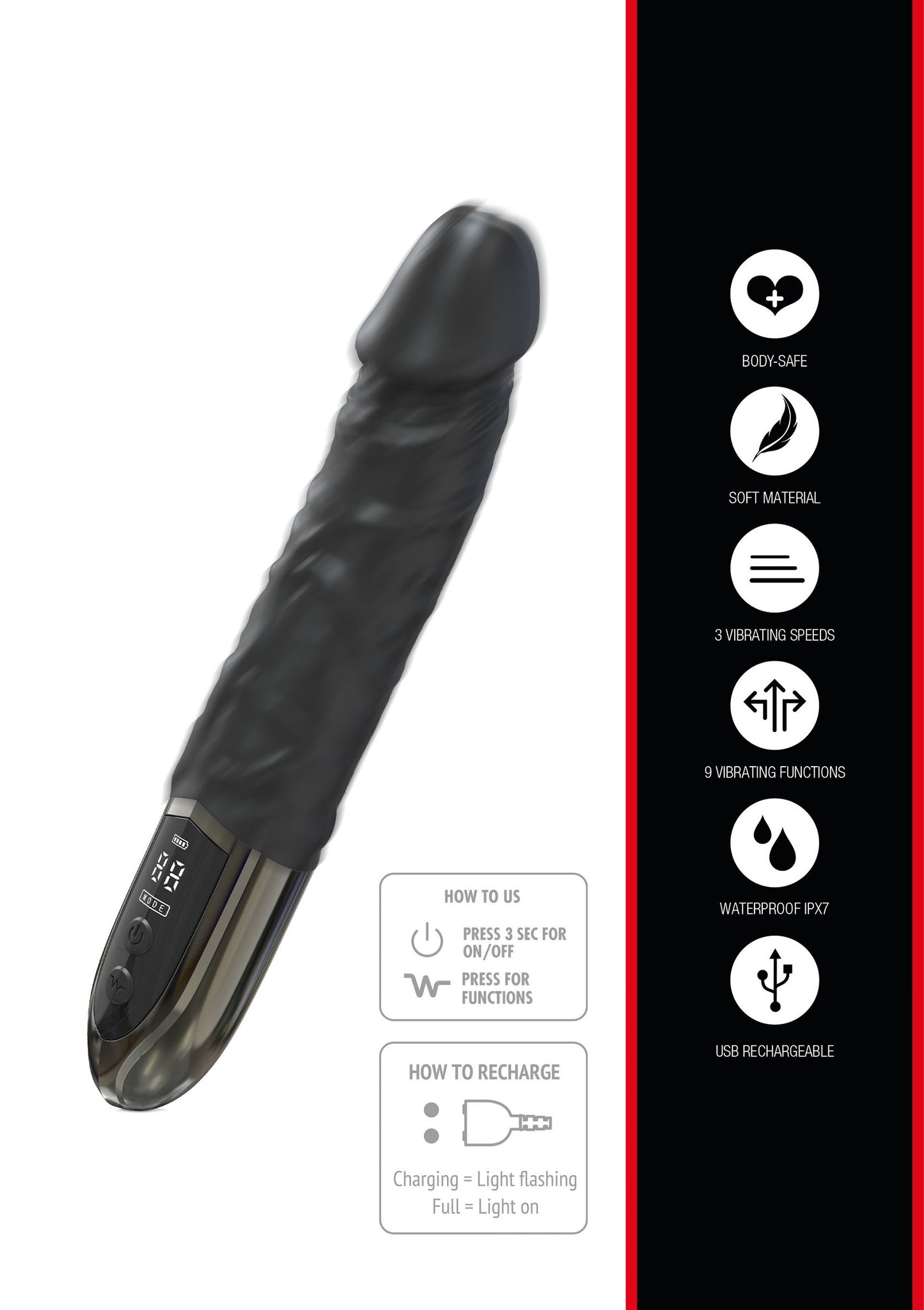 Vibratore realistico Anal Power Vibrator