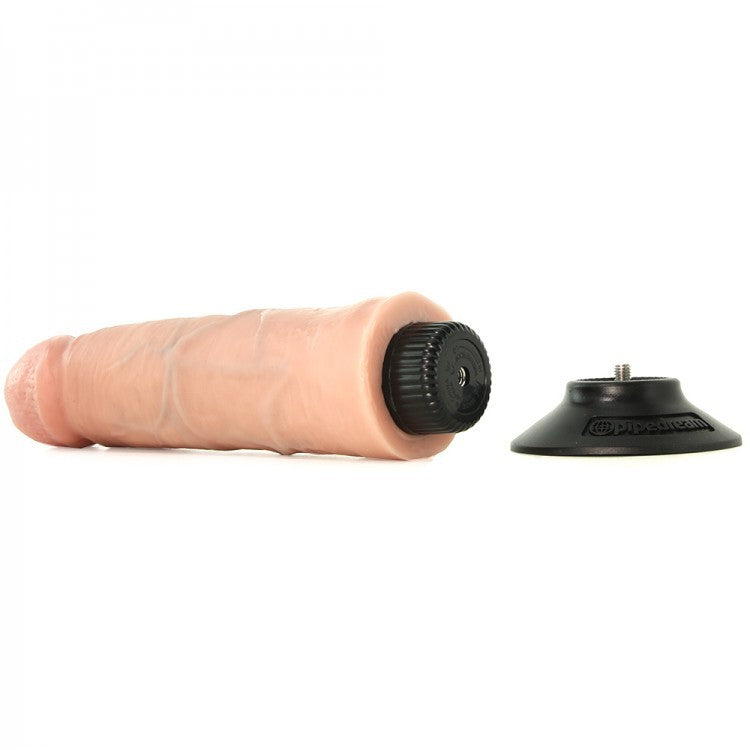 Vibratore Realistico King Cock 9 vibrating con ventosa clear