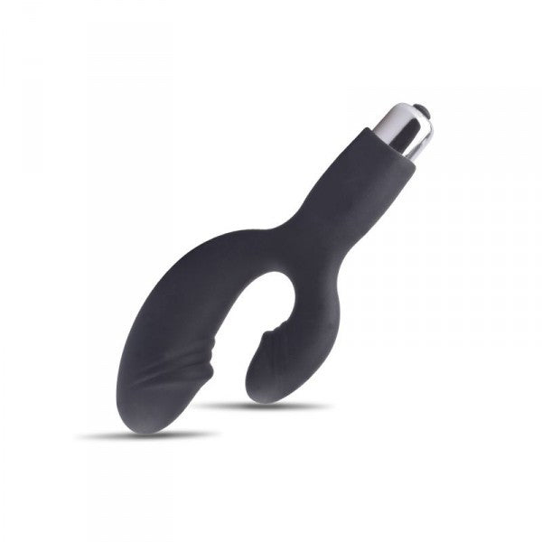 Vibratore realistico doppio nero dildo fallo vibrante vagiinale per punto G in silicone