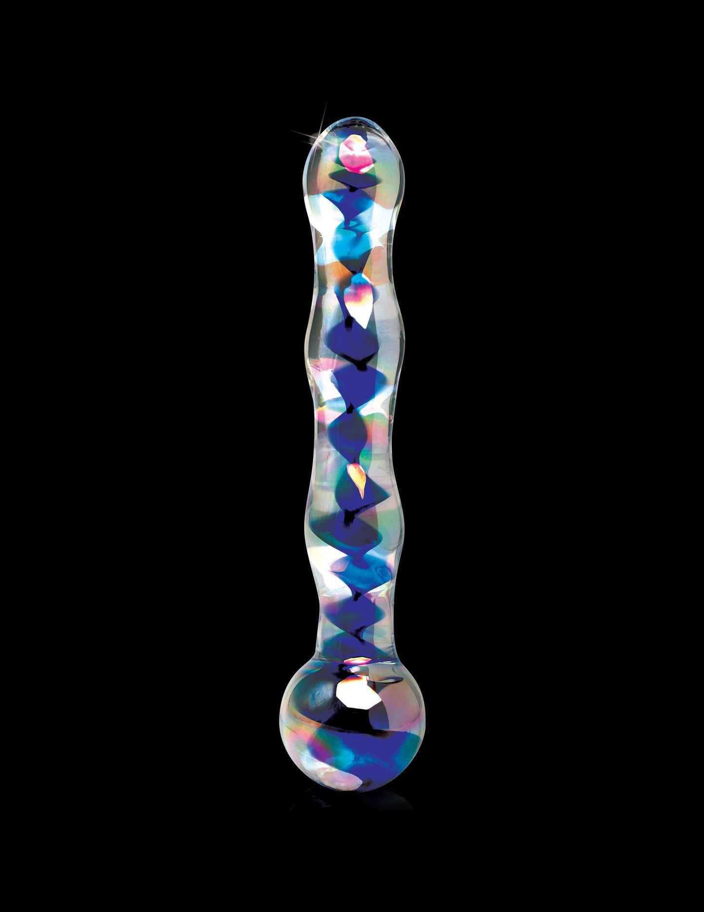 Dildo vaginale anale in vetro icicles no 8 massaggiatore intimo glass stimolatore sex toy
