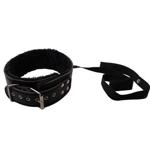 Bondage kit nero collare corda frusta fetish manette cavigliere