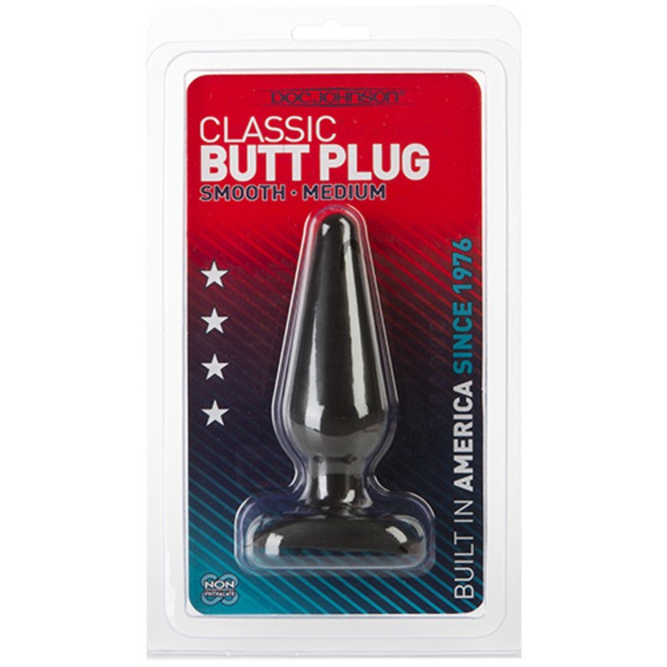 Plug anale plugs smooth classic medium black
