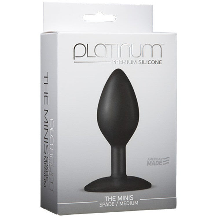 Plug anale silicone platinum premium the mini's spade medium black