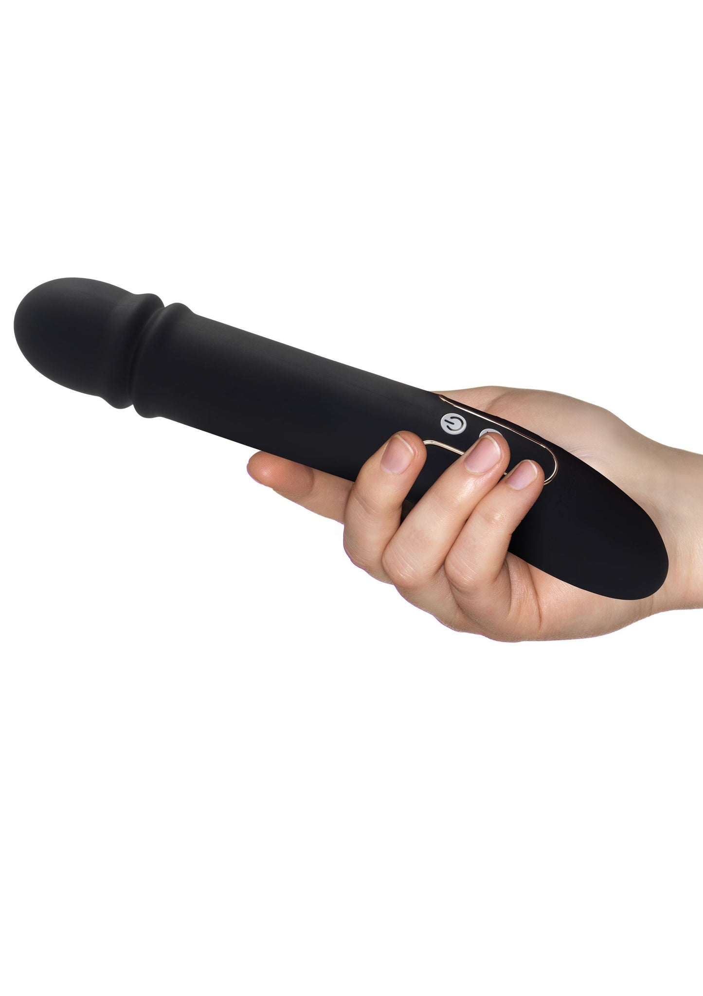 vibratore dildo nero in silicone realistico ricaricabile vaginale anale black PULSE ONE