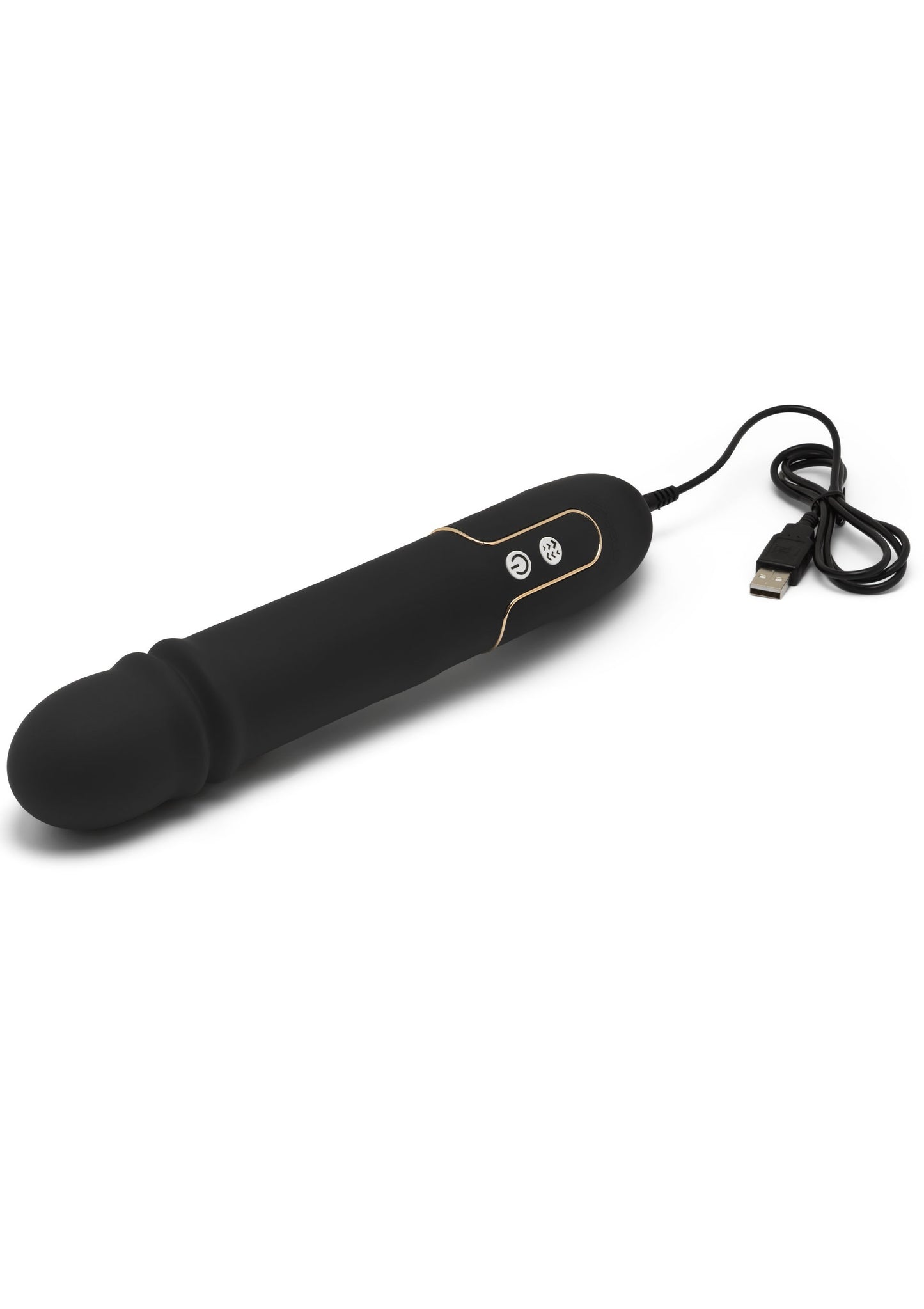 vibratore dildo nero in silicone realistico ricaricabile vaginale anale black PULSE ONE