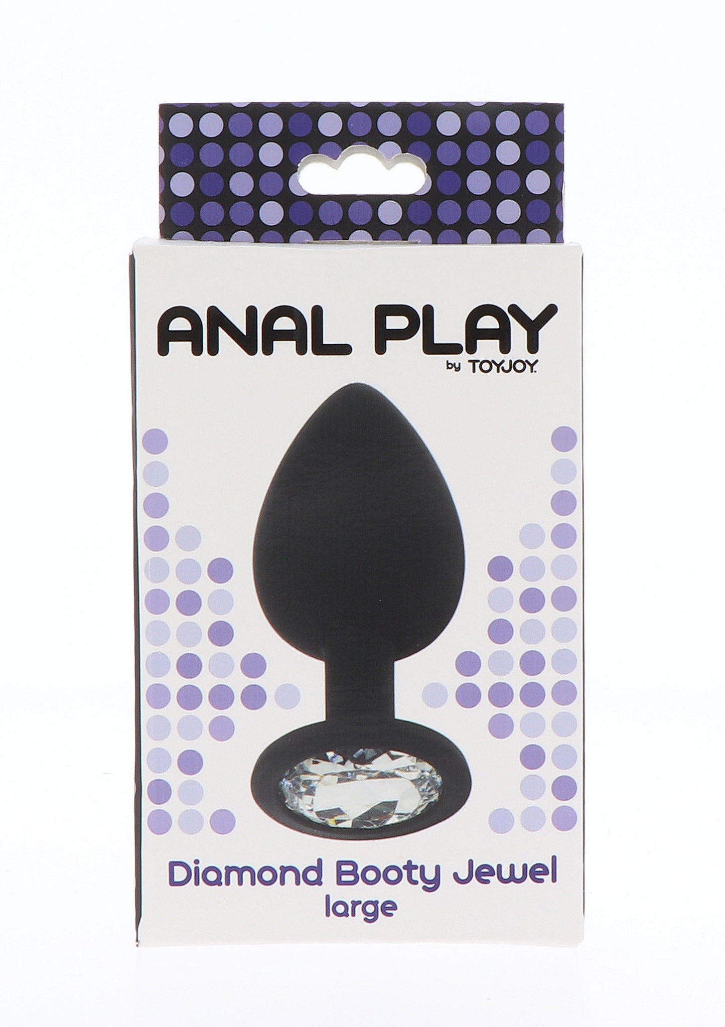 plug anale in silicone nero con gioiello