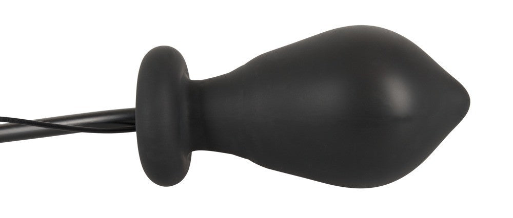 plug anale nero in silicone vibrante gonfiabile con telecomando butt black anal