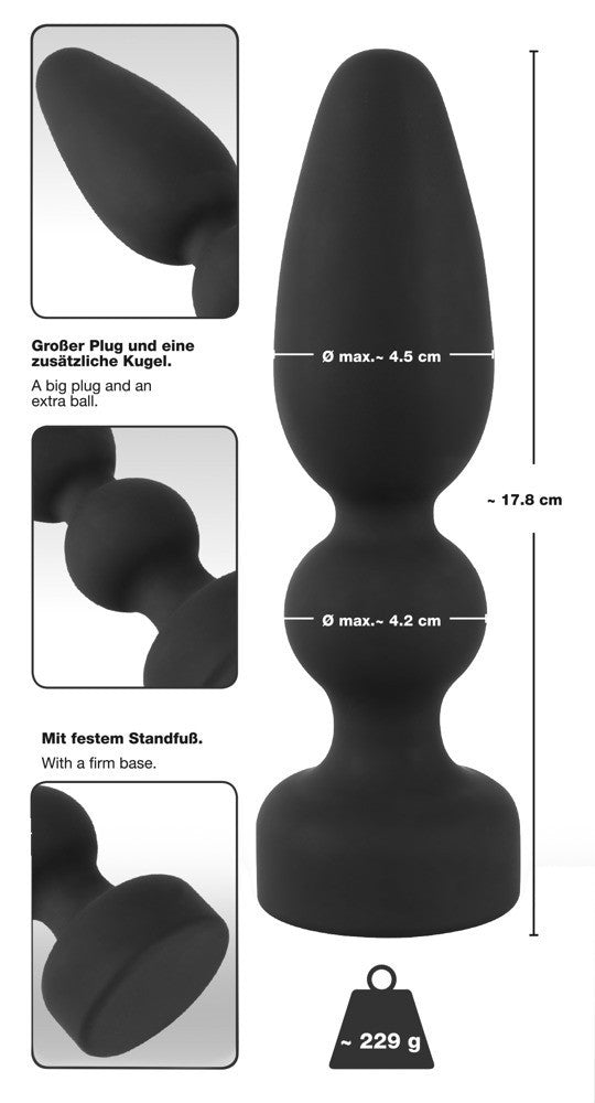 big plug in silicone morbido nero anale per uomo e donna sexy toys anal black