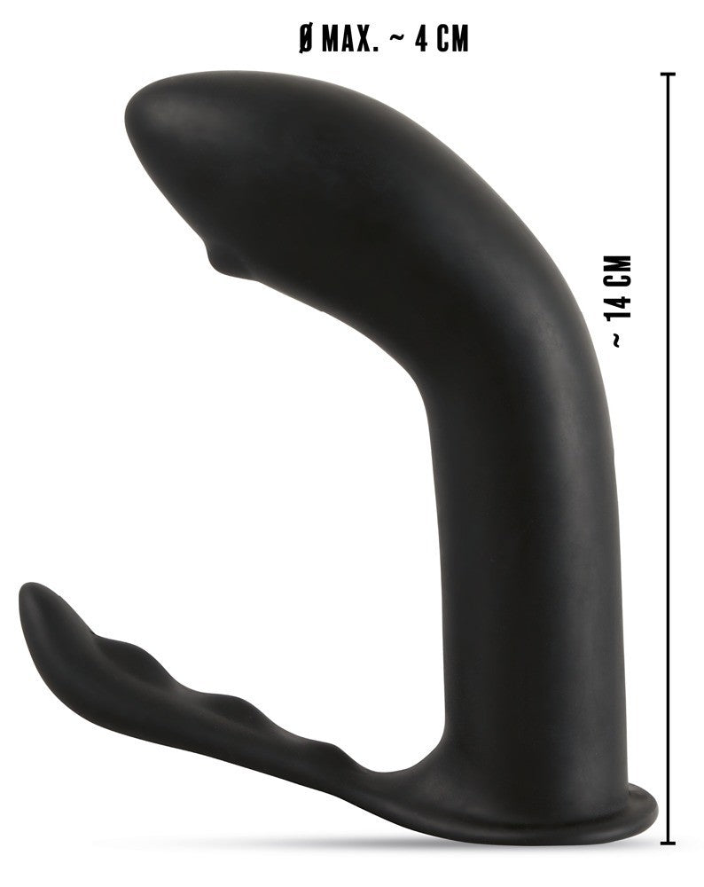 dildo plug anale in silicone nero stimolatore doppio prostata e anal black uomo