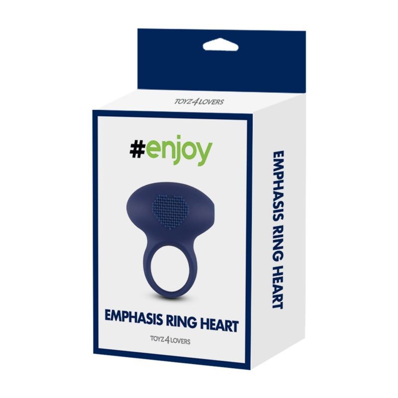 Anello fallico vibrante in silicone emphasis ring heart
