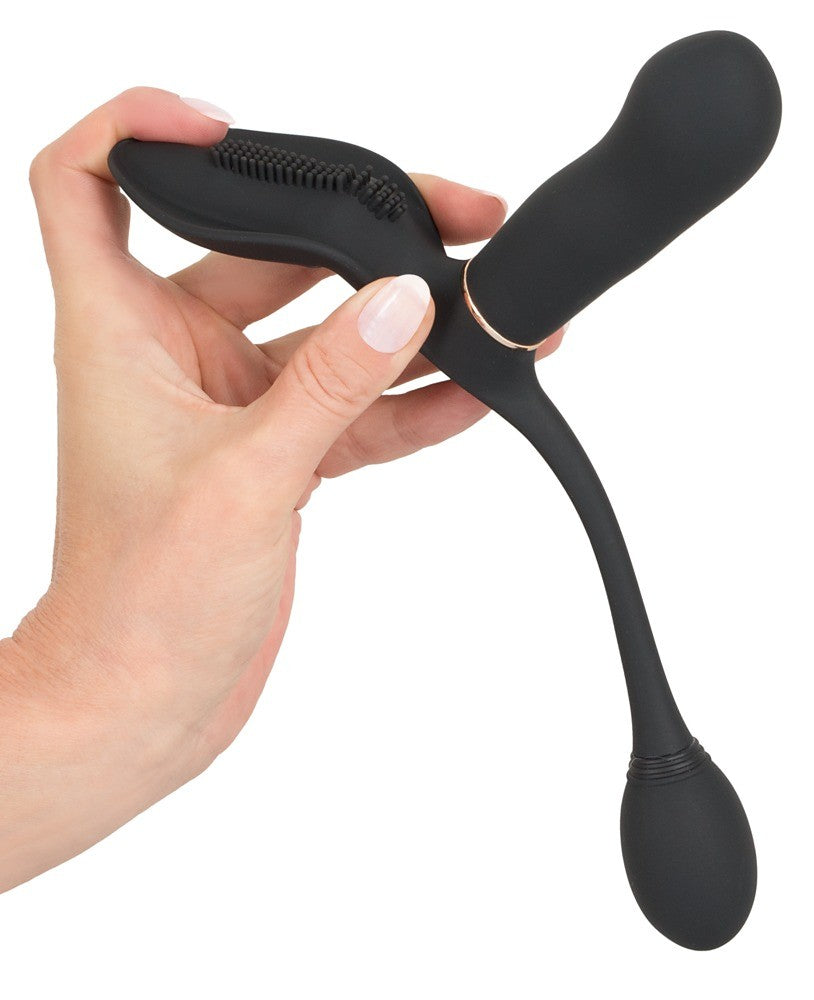 Pussy & Ass Vibrator nero