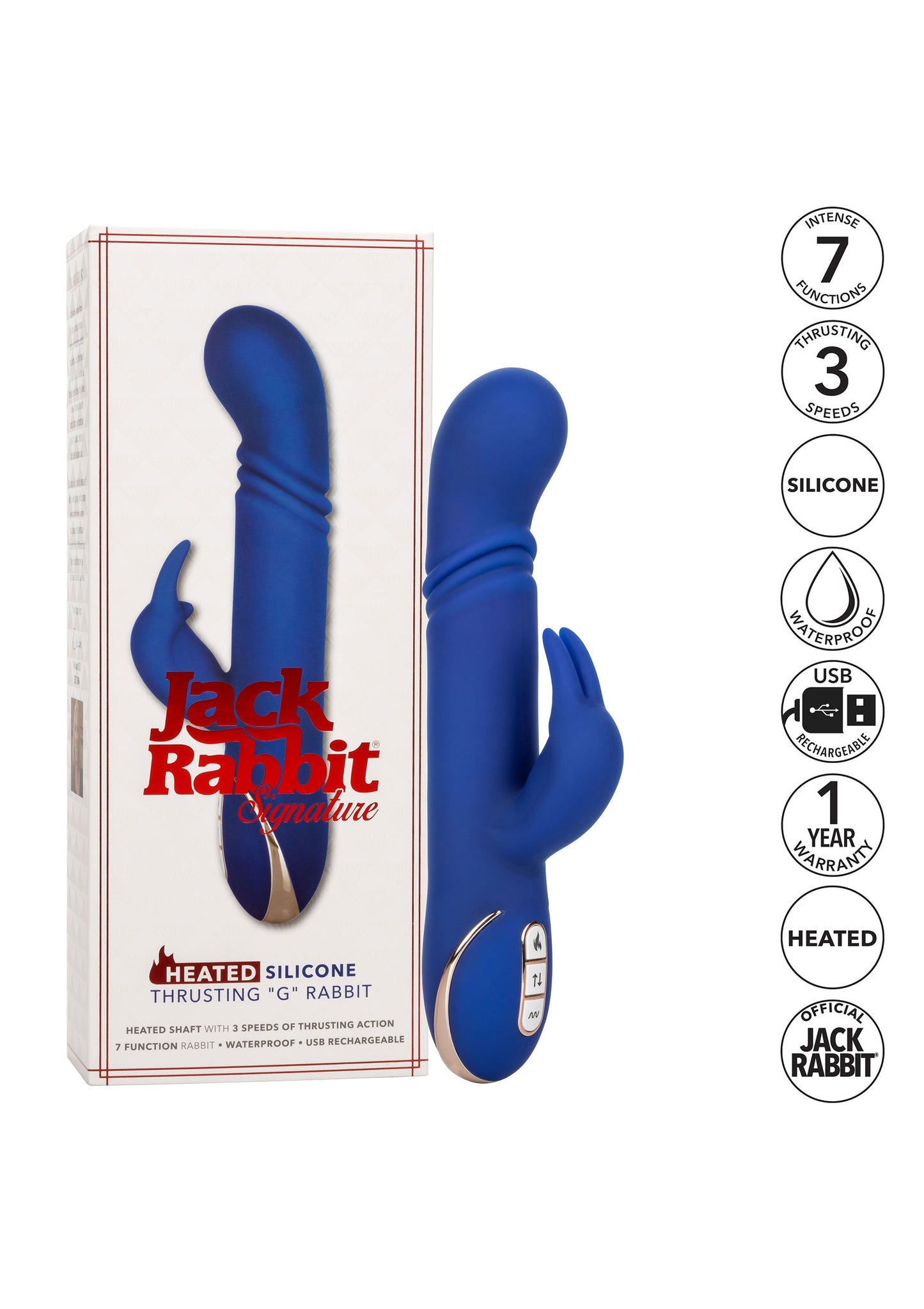 Vibratore rabbit riscaldato punto G in silicone