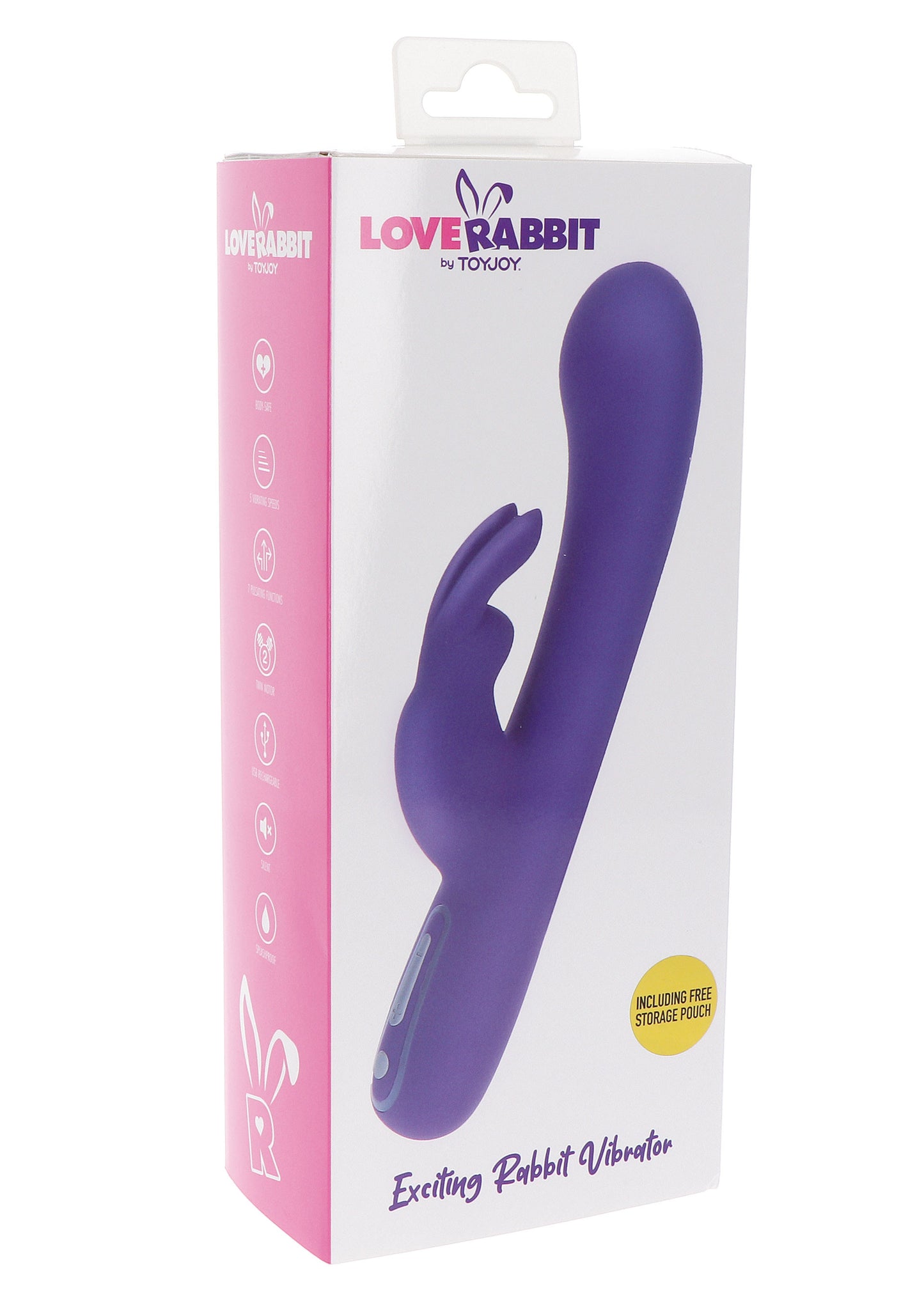 Vibratore vaginale rabbit in silicone ricaricabile