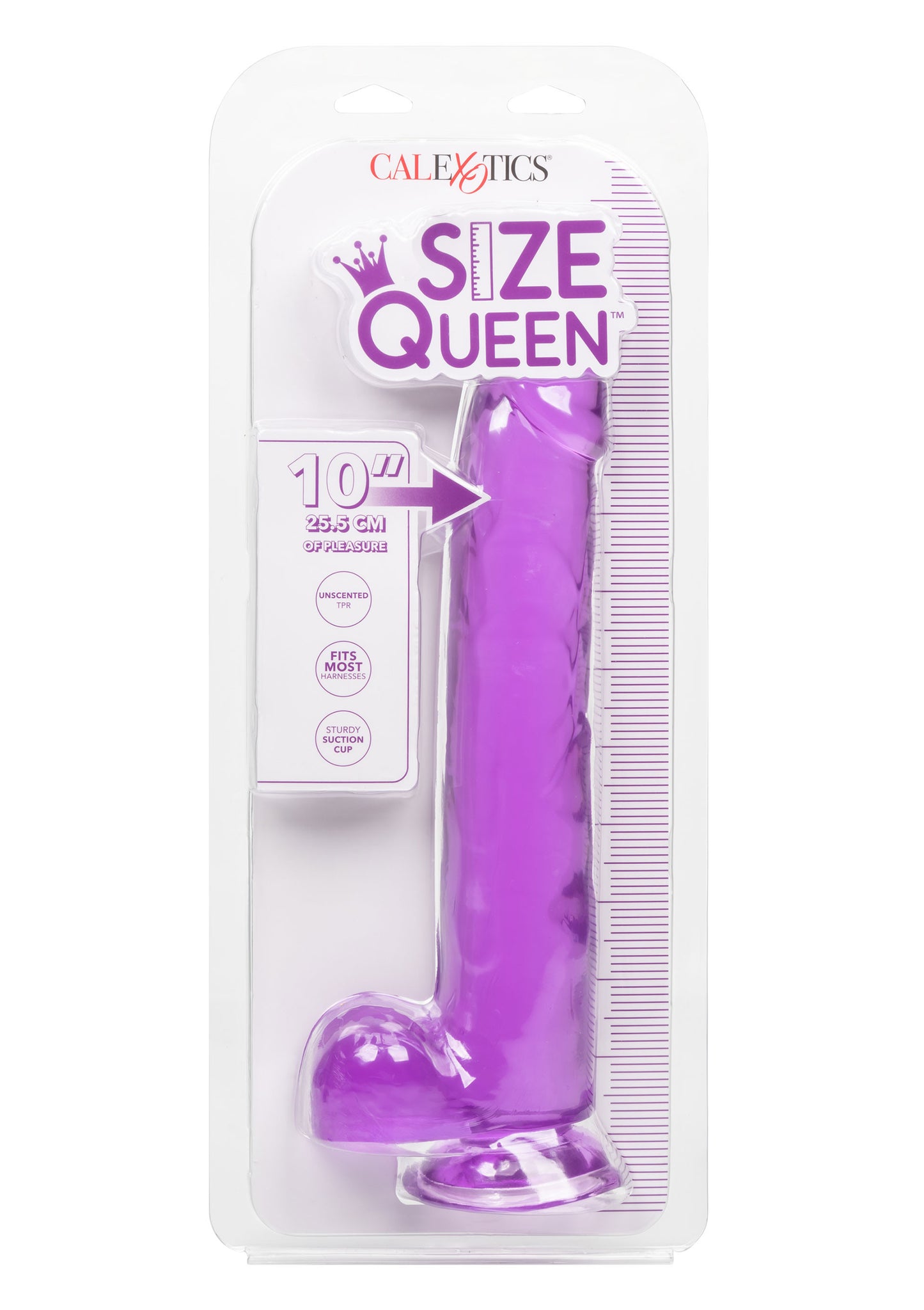Fallo maxi con ventosa e testicoli Queen Size Dong 10 Inch