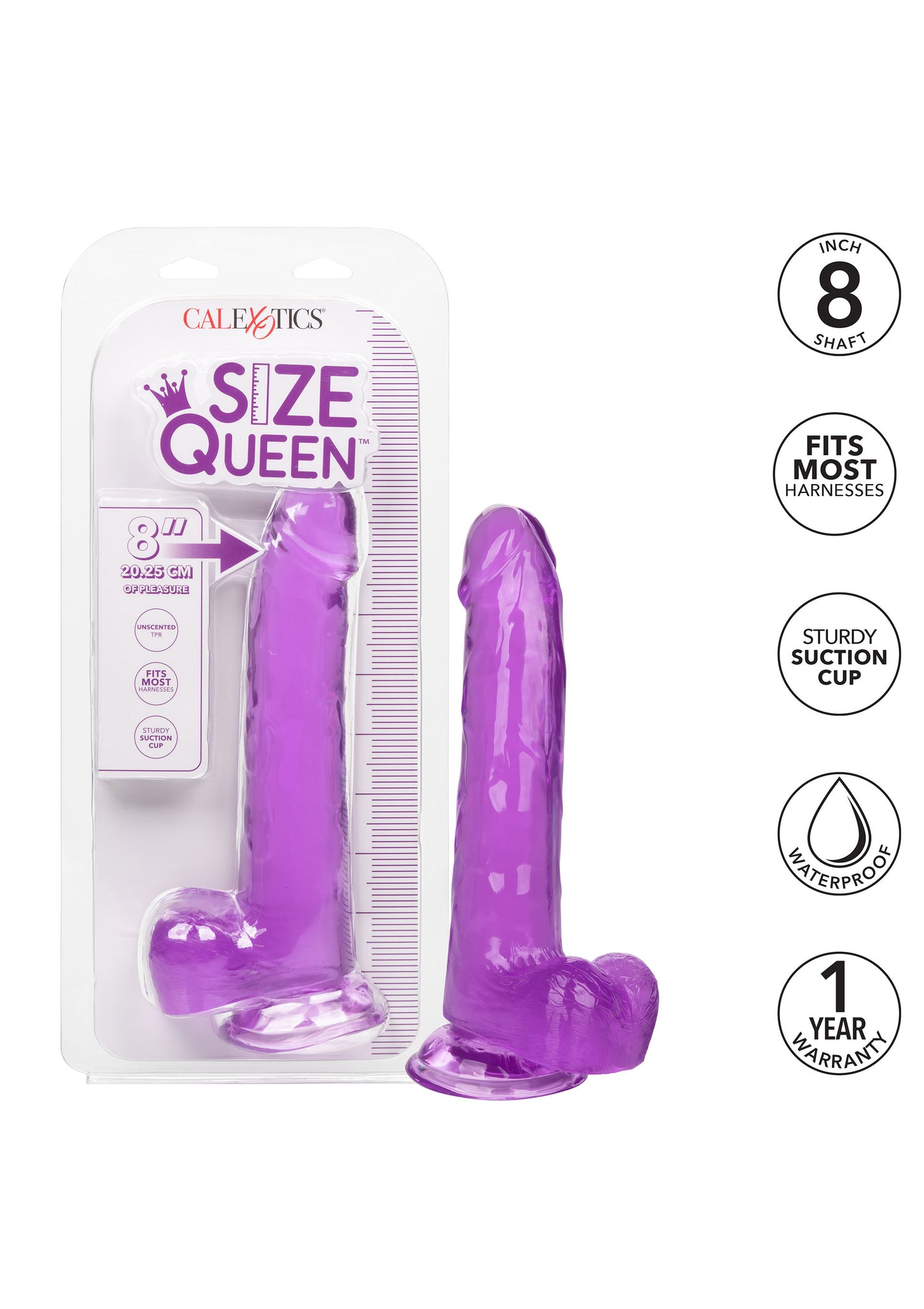 Fallo realistico con ventosa Queen Size Dong 8 Inch