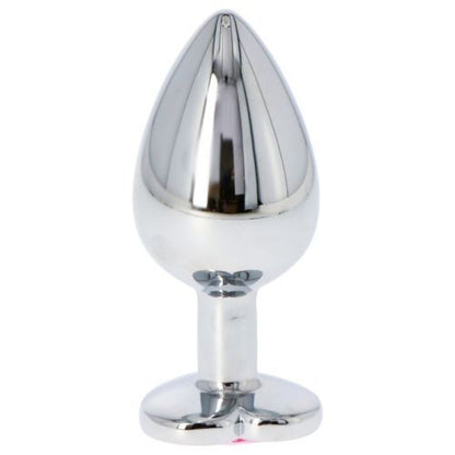 Fallo  anale in metallo acciaio dildo grande con pietra gioiello cuore rosa pink plug maxi anal butt