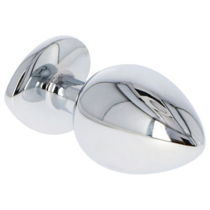 Fallo  anale in metallo acciaio dildo grande con pietra gioiello cuore rosa pink plug maxi anal butt