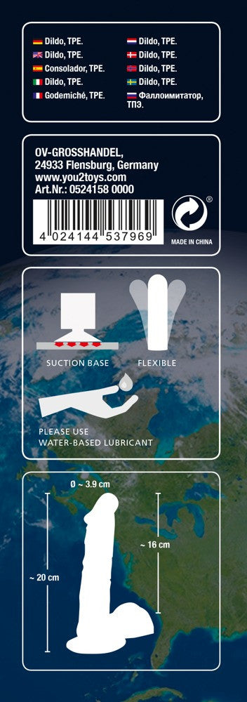 Fallo realistico Medium Dildo with Testicles and Suction Cup