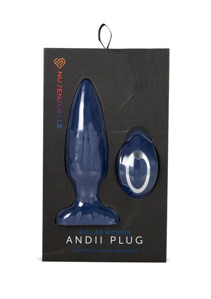 Plug  vibrante blu Andii Roller Motion