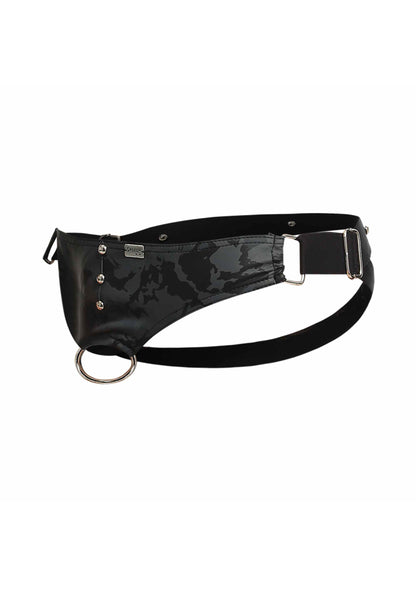 Slip con anello fallico grigio militare DNGEON Cockring Jockstrap