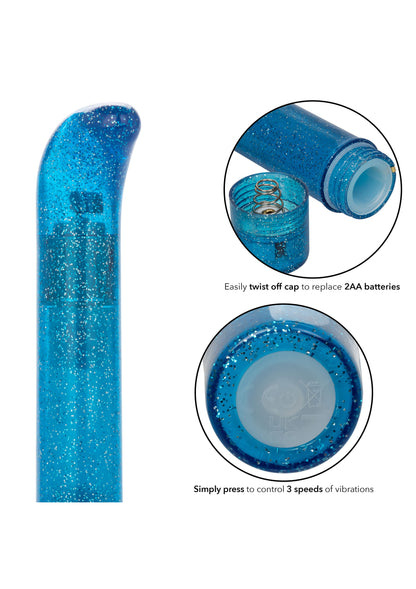 Vibratore punto g blu Sparkle Slim G-vibe